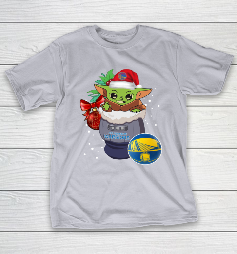 Golden State Warriors Christmas Baby Yoda Star Wars Funny Happy NBA T-Shirt 7