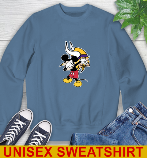 Minnesota Vikings NFL Football Dabbing Mickey Disney Sports Sweatshirt 8