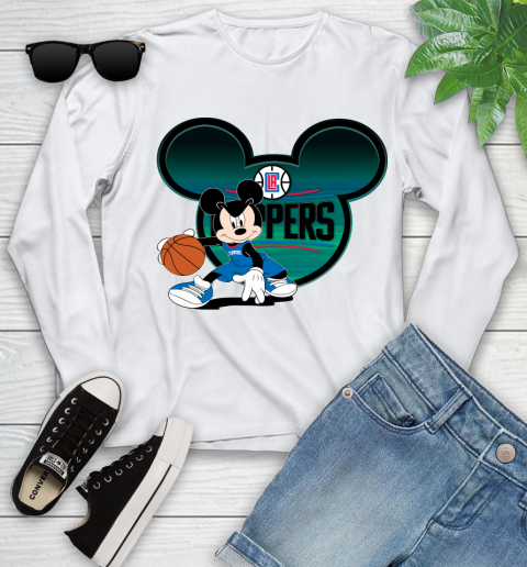 NBA LA Clippers Mickey Mouse Disney Basketball Youth Long Sleeve