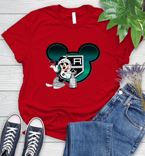 NHL Los Angeles Kings Stanley Cup Mickey Mouse Disney Hockey T Shirt Women's T-Shirt 9