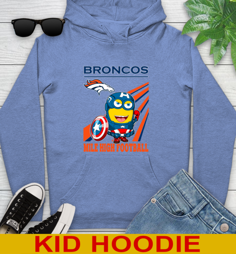 NFL Football Denver Broncos Captain America Marvel Avengers Minion Shirt Youth Hoodie 12