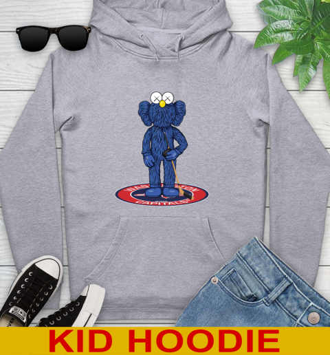 NHL Hockey Washington Capitals Kaws Bff Blue Figure Shirt Youth Hoodie 6