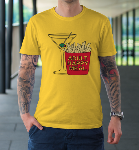 Adult Happy Meal Martini And Fries T-Shirt 4