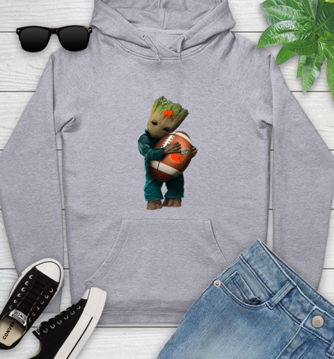 NFL Groot Guardians Of The Galaxy Football Sports Cleveland Browns Youth Hoodie 6