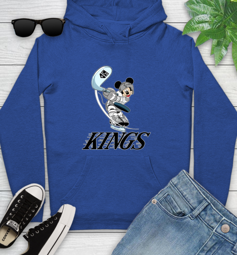 NHL Hockey Los Angeles Kings Cheerful Mickey Mouse Shirt Youth Hoodie 9
