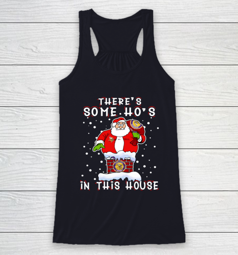 Minnesota Vikings Christmas There Is Some Hos In This House Santa Stuck In The Chimney NFL Racerback Tank 7