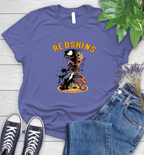 NFL Washington Redskins Football Venom Groot Guardians Of The Galaxy Women's T-Shirt 11