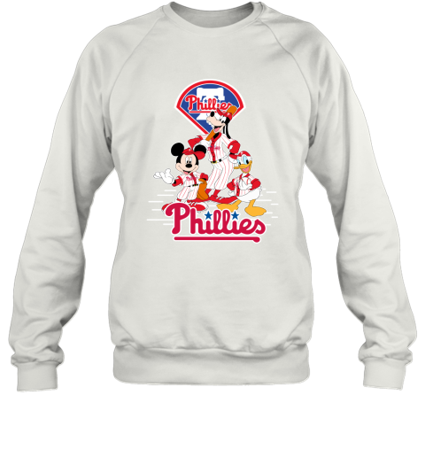 Philadelphia Phillies Mickey Donald And Goofy Baseball Sweatshirt