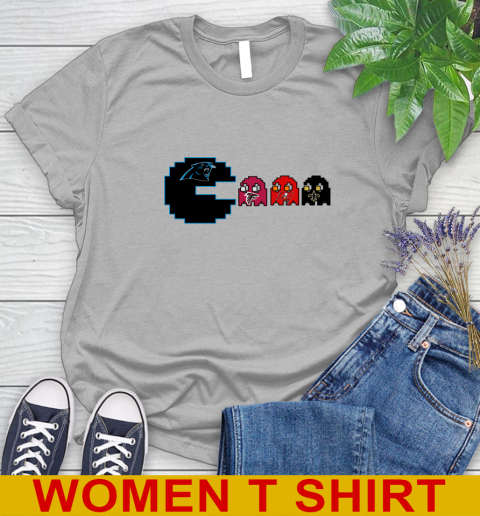 Carolina Panthers NFL Football Pac Man Champion Women's T-Shirt 5