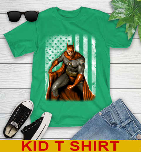 Miami Marlins MLB Baseball Batman DC American Flag Shirt Youth T-Shirt 7