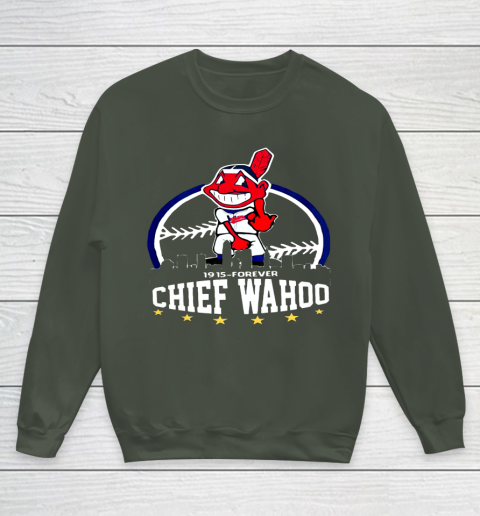 Chief Wahoo distressed Cleveland Youth Sweatshirt 8