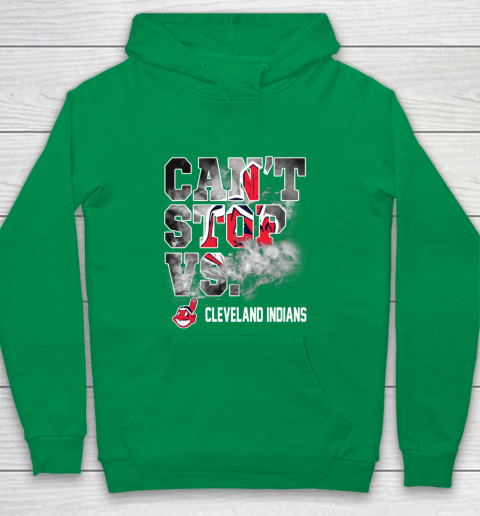 MLB Cleveland Indians Baseball Can't Stop Vs Cleveland Indians Youth Hoodie 4