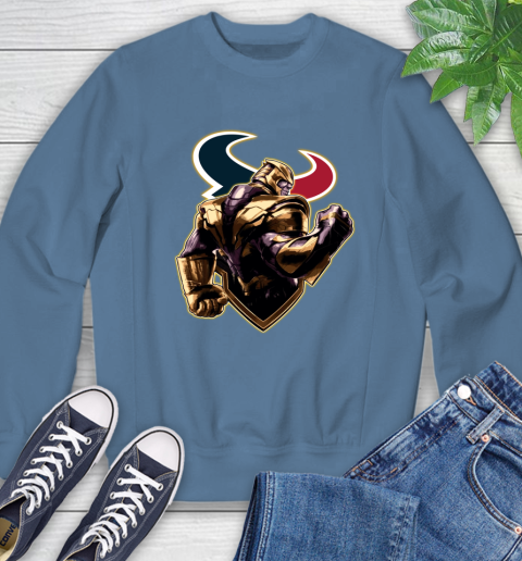 NFL Thanos Avengers Endgame Football Sports Houston Texans Sweatshirt 7