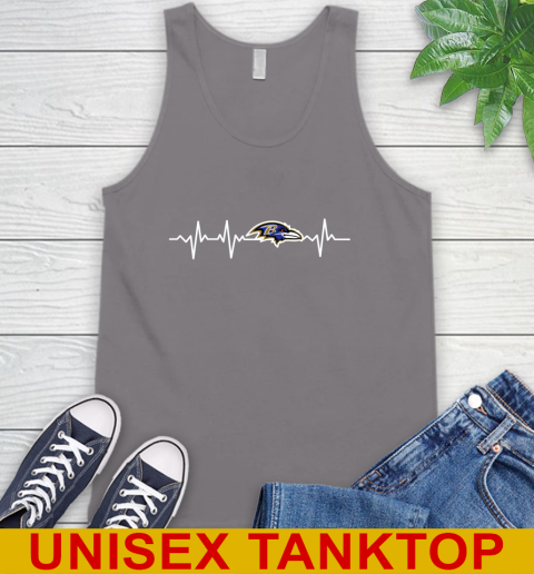Baltimore Ravens NFL Football Heart Beat Shirt Tank Top 6