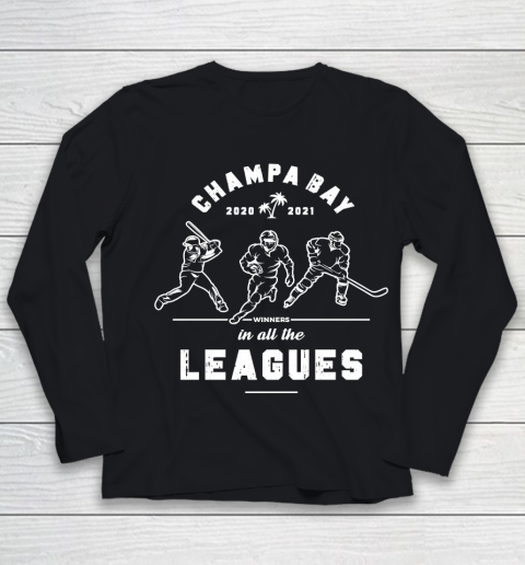 Champa Bay 2020 2021 Florida shirt In All The Leagues Youth Long Sleeve
