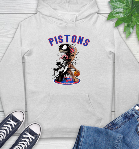 NBA Detroit Pistons Basketball Venom Groot Guardians Of The Galaxy Hoodie