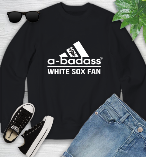 MLB A Badass Chicago White Sox Fan Adidas Baseball Sports Youth Sweatshirt