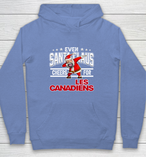 Montreal Canadiens Even Santa Claus Cheers For Christmas NHL Youth Hoodie 8