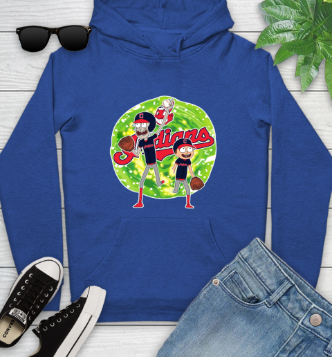 MLB Cleveland Indians Rick And Morty Baseball Sports Youth Hoodie 9