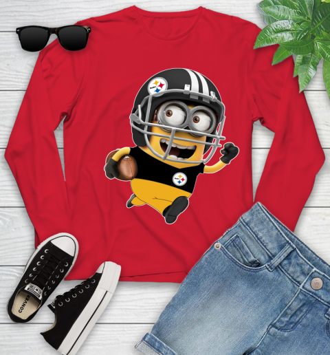 NFL Pittsburgh Steelers Minions Disney Football Sports Youth Long Sleeve 11