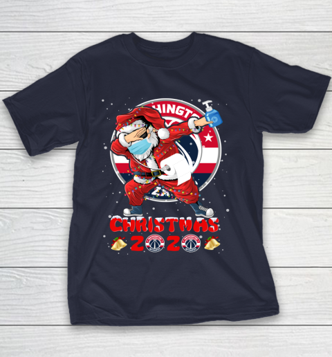 Washington Wizards Funny Santa Claus Dabbing Christmas 2020 NBA Youth T-Shirt 2