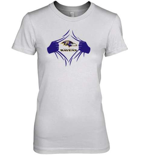 Baltimore Ravens Superman Premium Women's T-Shirt