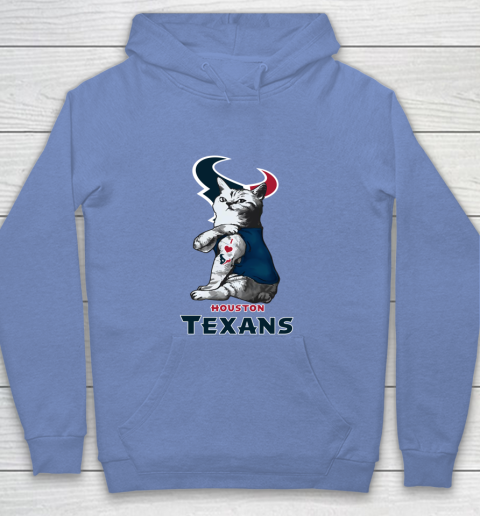 NFL Football My Cat Loves Houston Texans Youth Hoodie 8