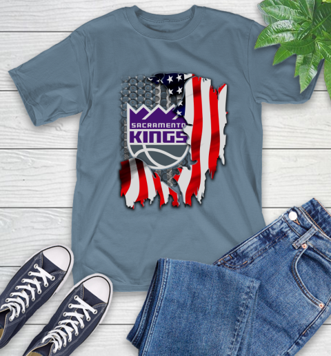 Sacramento Kings NBA Basketball American Flag T-Shirt 8