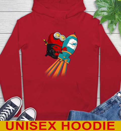 NFL Football Miami Dolphins Deadpool Minion Marvel Shirt Hoodie 10