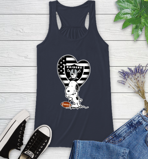 Oakland Raiders NFL Football The Peanuts Movie Adorable Snoopy Racerback Tank 12
