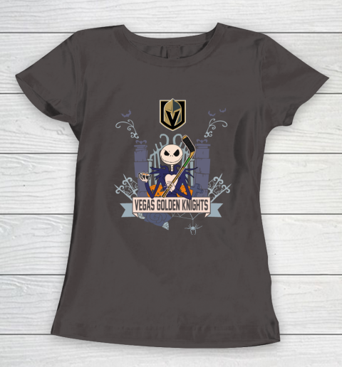 NHL Vegas Golden Knights Hockey Jack Skellington Halloween Women's T-Shirt 7