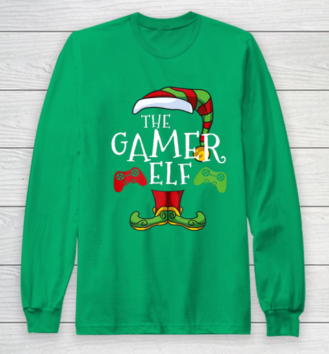 Gamer Elf Family Matching Christmas Funny Gaming Pajama Long Sleeve T-Shirt 4