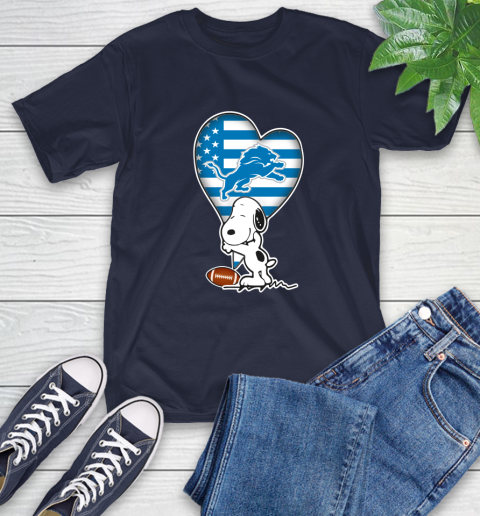 Detroit Lions NFL Football The Peanuts Movie Adorable Snoopy T-Shirt 4