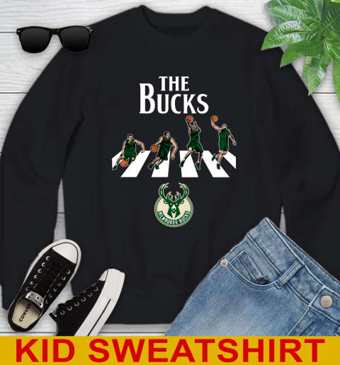 NBA Basketball Milwaukee Bucks The Beatles Rock Band Shirt Youth Sweatshirt