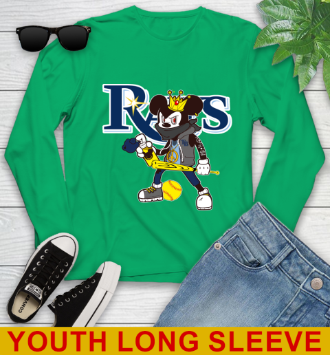 Tampa Bay Rays MLB Baseball Mickey Peace Sign Sports Youth Long Sleeve 8 Tampa Bay Rays MLB Baseball Mickey Peace Sign Sports Youth Long Sleeve - Image 8