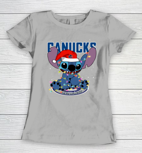 Vancouver Canucks NHL Hockey noel stitch Christmas Women's T-Shirt 8