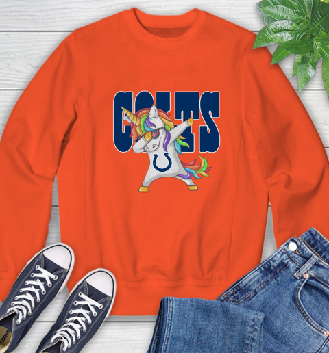 Indianapolis Colts NFL Football Funny Unicorn Dabbing Sports Sweatshirt 4