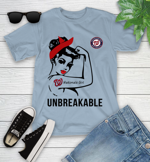 WASHINGTON NATIONALS MLB Toronto Blue Jays Girl Unbreakable Baseball Sports Youth T-Shirt 6