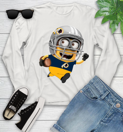 NFL Washington Redskins Minions Disney Football Sports Youth Long Sleeve 12