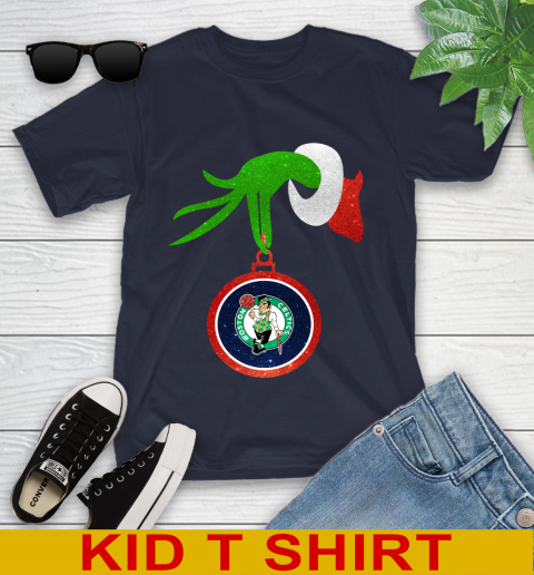Boston Celtics Grinch Merry Christmas NBA Basketball Youth T-Shirt 3