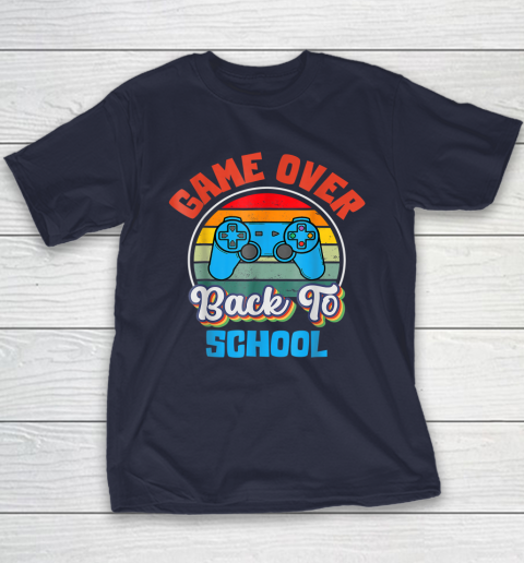 Back to School Funny Game Over Teacher Student Controller Youth T-Shirt 2
