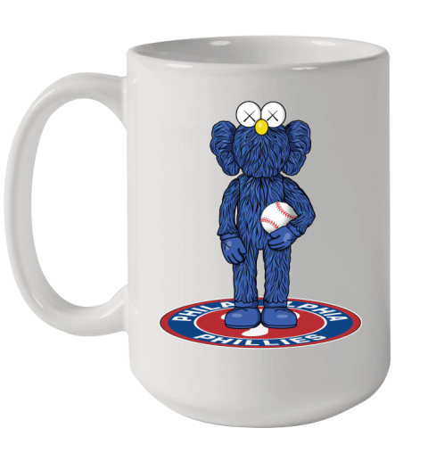 MLB Baseball Philadelphia Phillies Kaws Bff Blue Figure Shirt Ceramic Mug 15oz