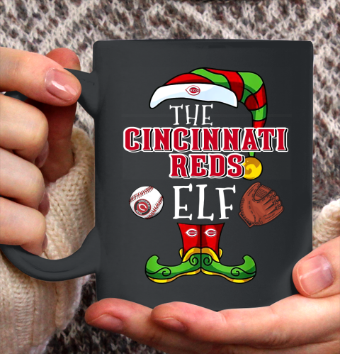 Cincinnati Reds Christmas ELF Funny MLB Ceramic Mug 11oz
