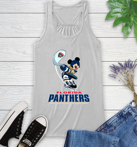 NHL Hockey Florida Panthers Cheerful Mickey Mouse Shirt Racerback Tank 2