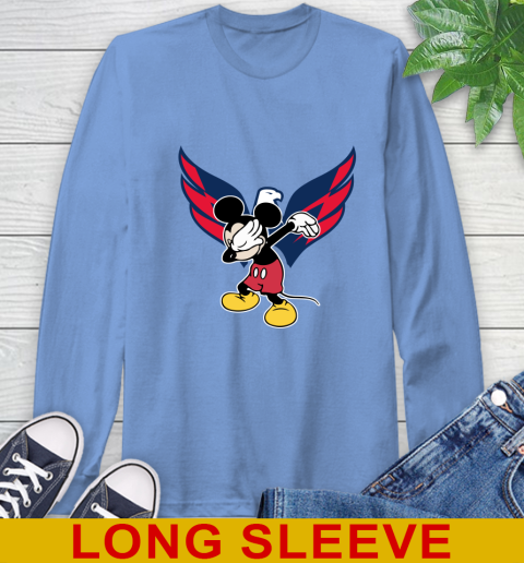 Washington Capitals NHL Hockey Dabbing Mickey Disney Sports Long Sleeve T-Shirt 11