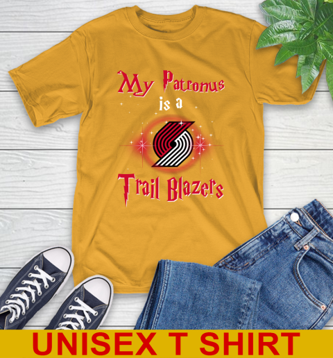 NBA Basketball Harry Potter My Patronus Is A Portland Trail Blazers T-Shirt 2