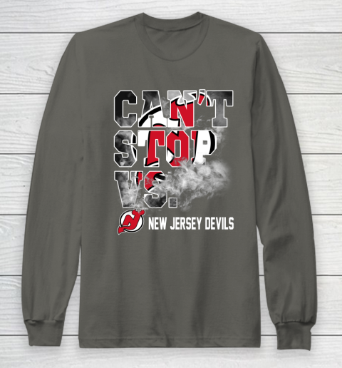 NHL New Jersey Devils Hockey Can't Stop Vs Long Sleeve T-Shirt 5