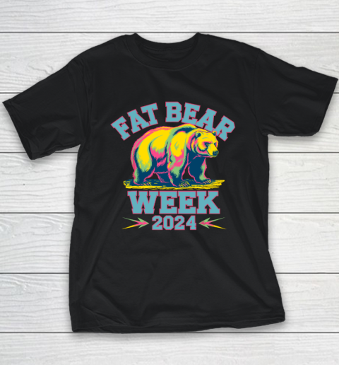 Fat Bear Week 2024 Grazer Animal Lover Alaska Katmai Nature Youth T-Shirt
