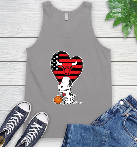 Chicago Bulls NBA Basketball The Peanuts Movie Adorable Snoopy Tank Top 4