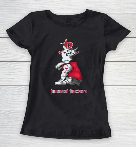 NBA Basketball My Cat Loves Houston Rockets Women's T-Shirt